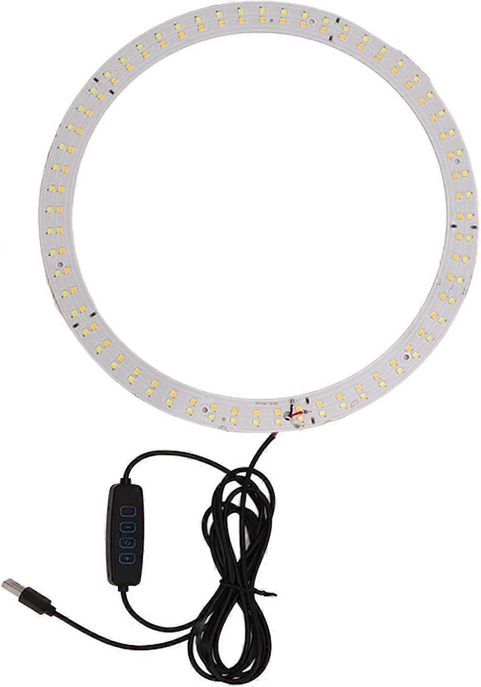 25cm Round LED Light Wick, Photography Lighting Plate with Adjustable Color Temperature and USB Power