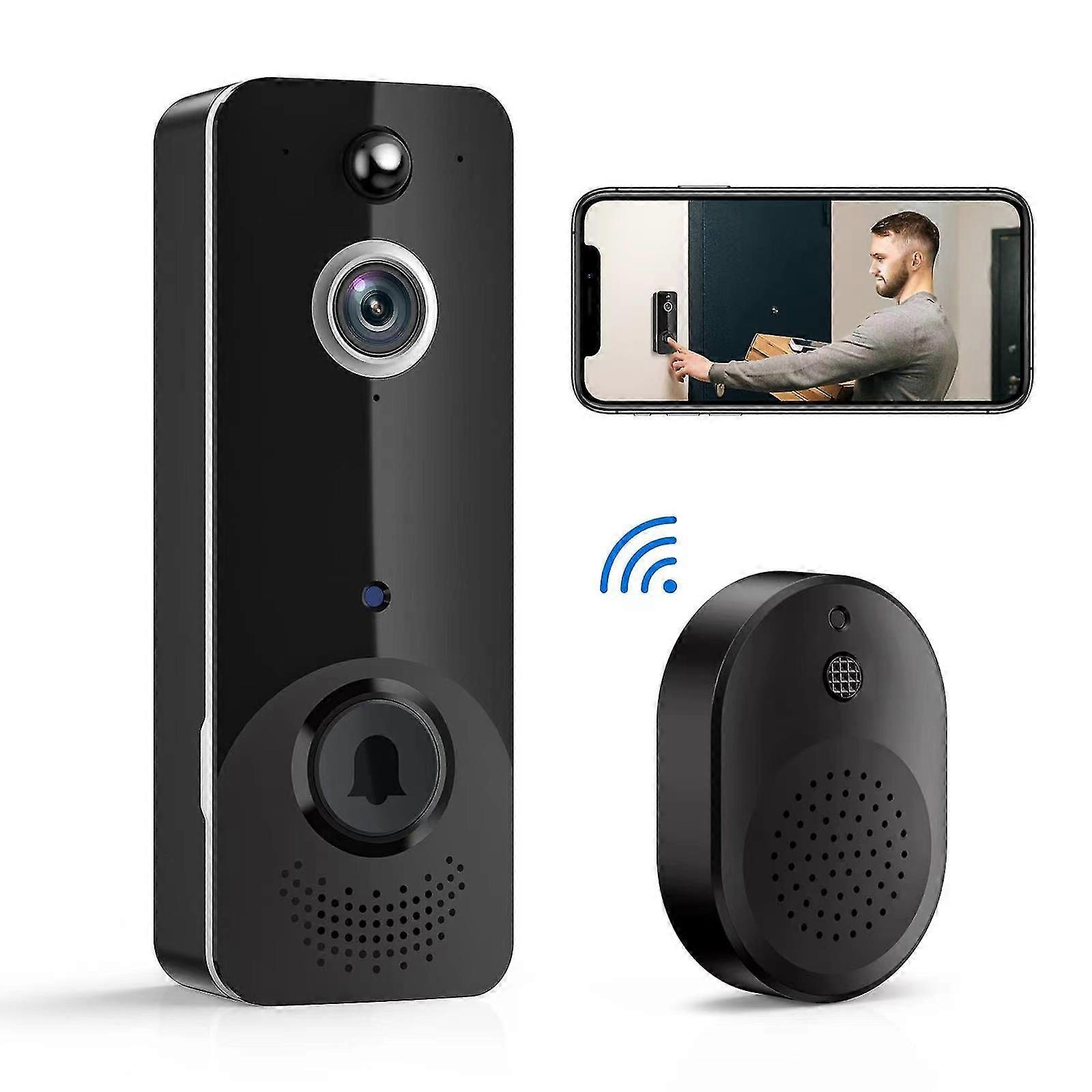 Wireless Remote Video Doorbell, Smart Video Doorbell Home Intercom Hd Night Vision Wifi Charging, Smart Doorbell, Two-way Talk, App Control