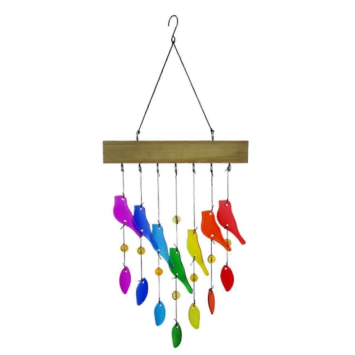 Handarbeit Kristallglas & Treibholz Glockenspiele, Sandgestrahltes Glas und Holz Handgefertigte Windspiele, Vögel Windspiele