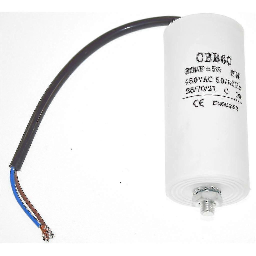Universal 30uf Capacitor With 22cm Cable Connectors