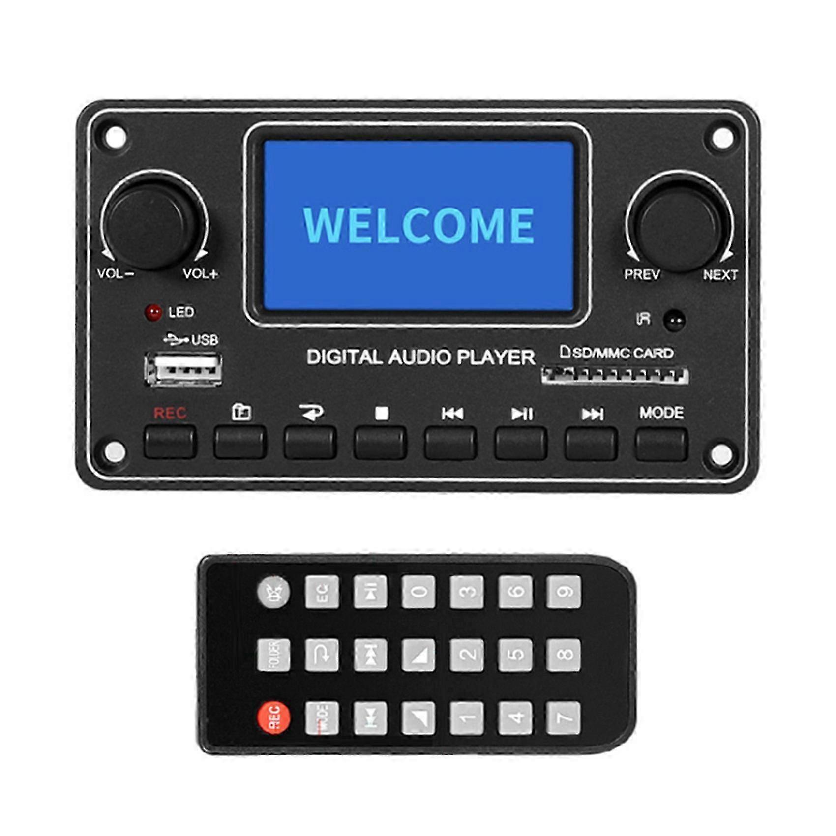 Mp3 Player Decoder Board Bluetooth Usb Sd Bt Fm Line In Music Mp3 Player Module Dots Lcd Digital Audio Player