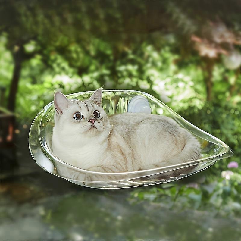 Crystal Clear Window Cat Hammock - Hanging Sleeping Bed with Secure Suction Cups - Your Felines Cozy Sunbathing Retreat