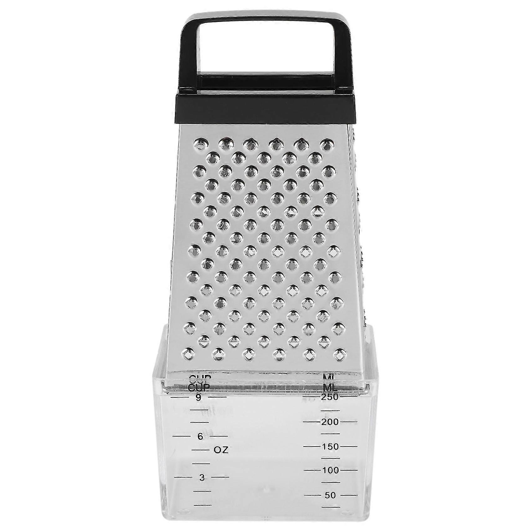 4 Sided Blades Cheese Vegetables Grater Carrot Cucumber Slicer Cutter Box Container Stainless