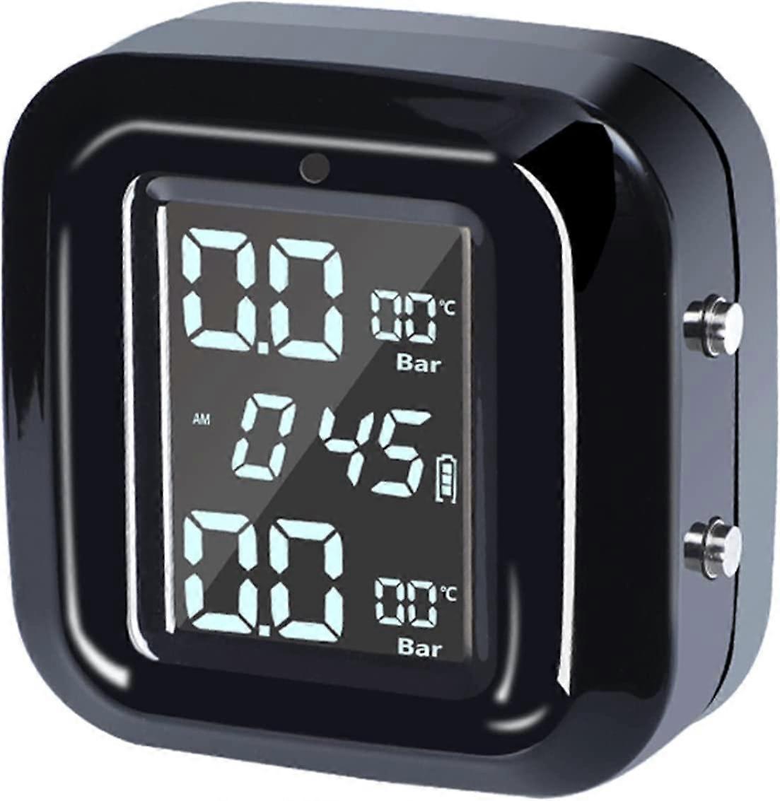 Tyre Pressure Monitoring System with 2 Sensors, TPMS Motorcycle Tire Pressure Monitoring System