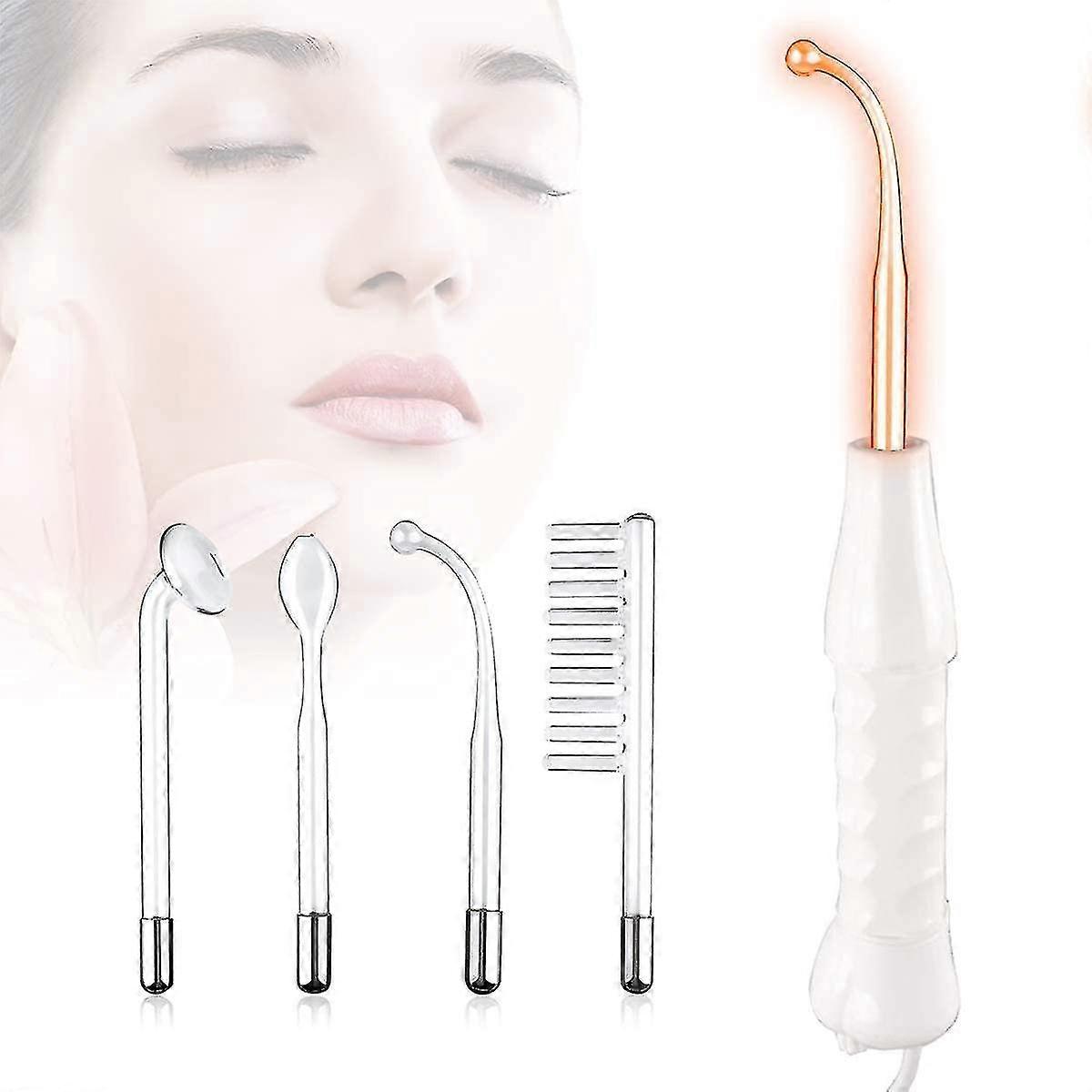 High Frequency Facial Wand Machine, 4 In 1 Portable Frequency Face Massager Face Care Skin Tightening Machine Set