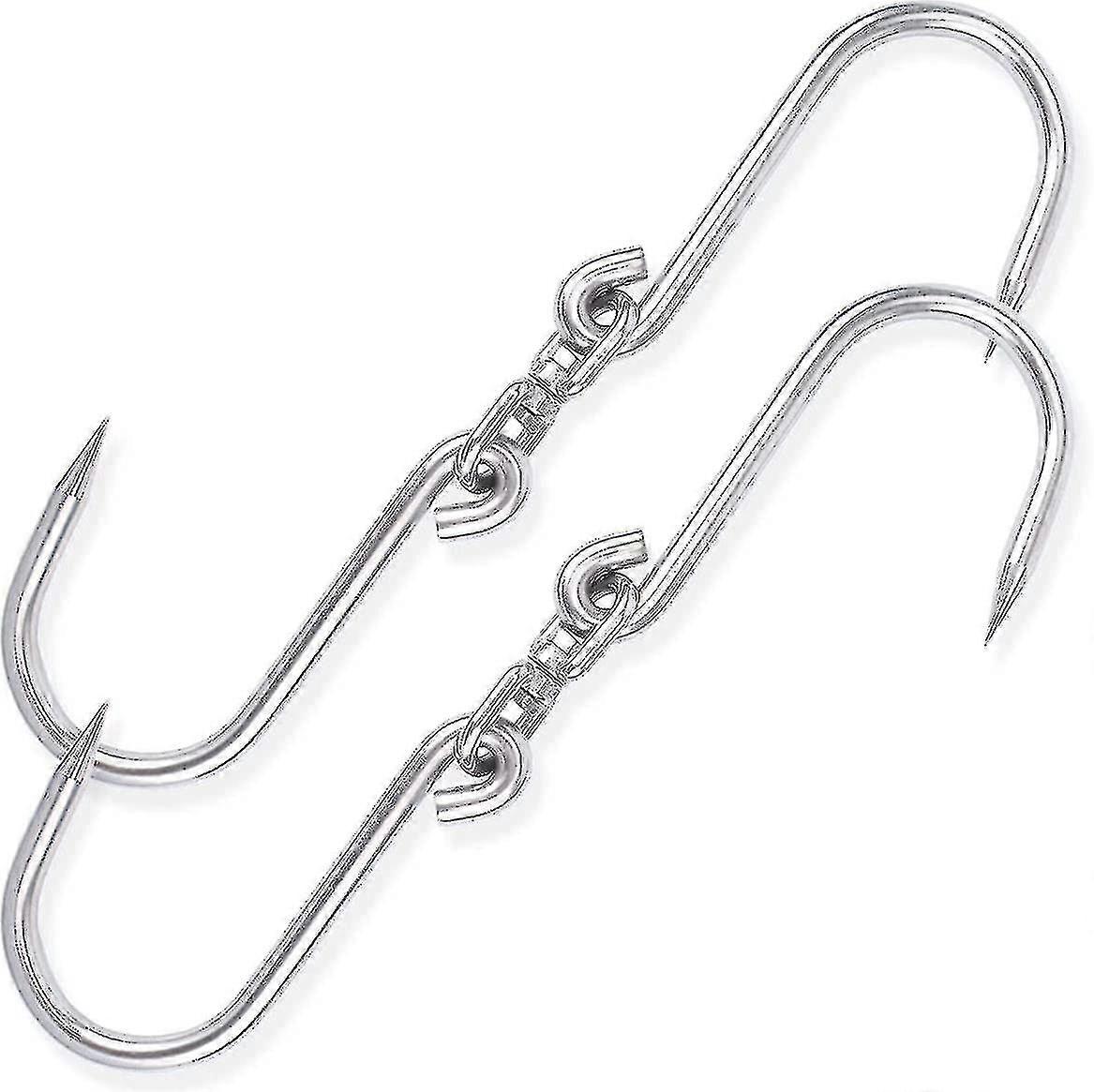 2pcs Swiveling Meat Hook Heavy Duty Stainless Steel Processing Butcher Hooks Wanke-ZZY