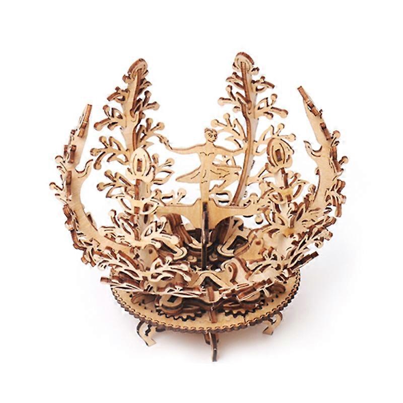 Träpusselleksaksprydnader, stil: kvinnlig blomma