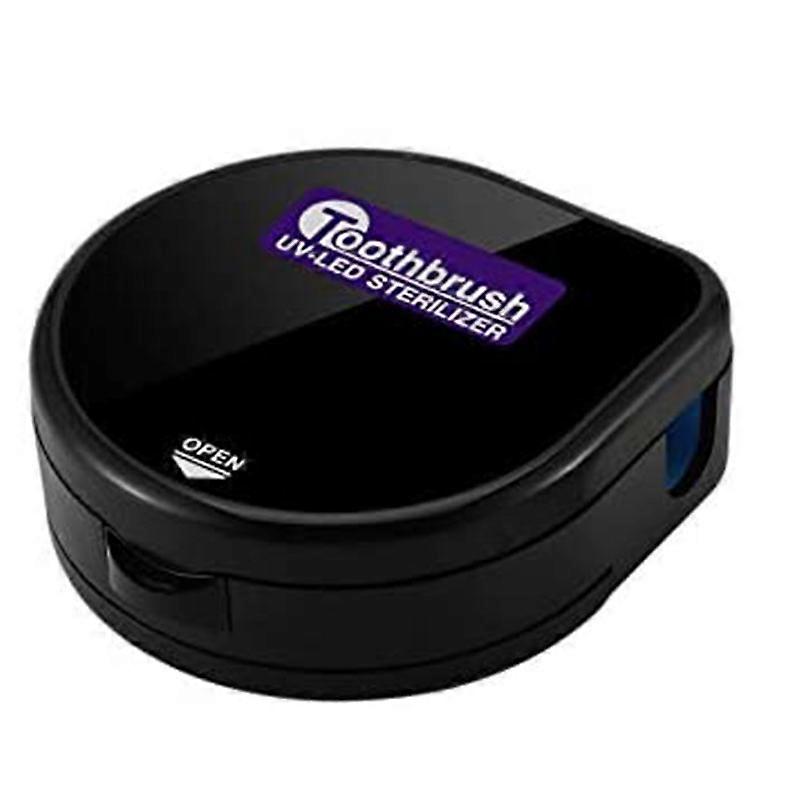Portable toothbrush disinfection box black