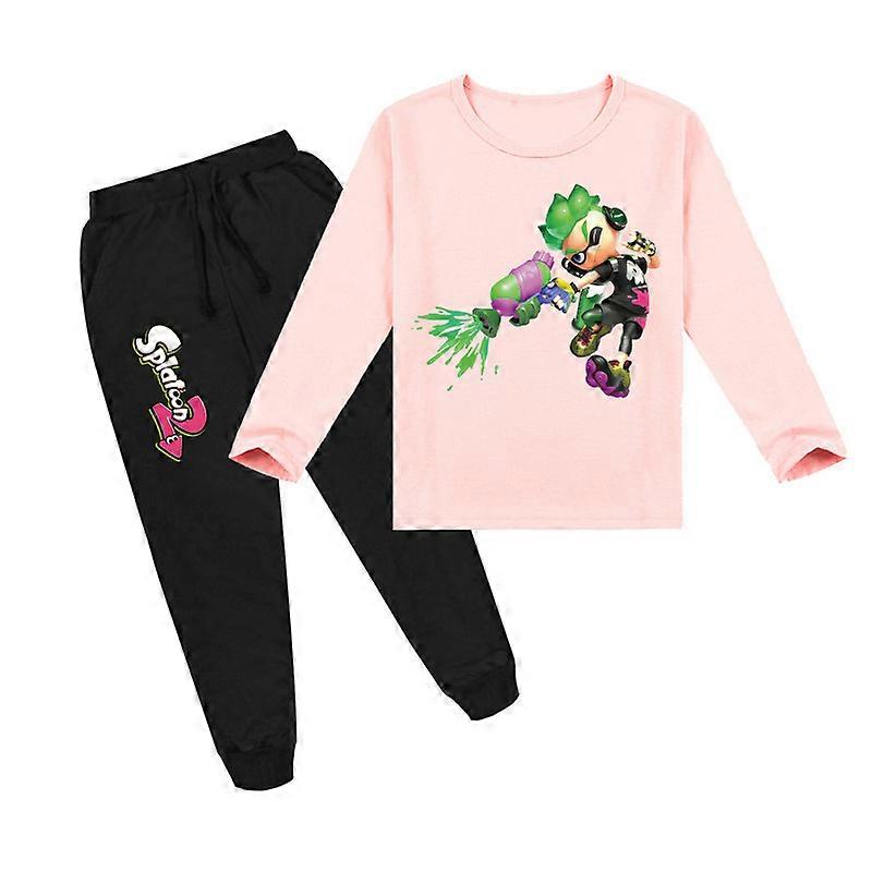 Barnas jetjager Splatoon mellomstore og store barnejenter vår og høst trykt langermet T-skjortesett