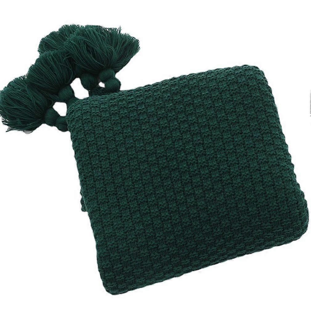 Green Sofa Blanket Warm Knitting Shawl Wrap Nap Cover up
