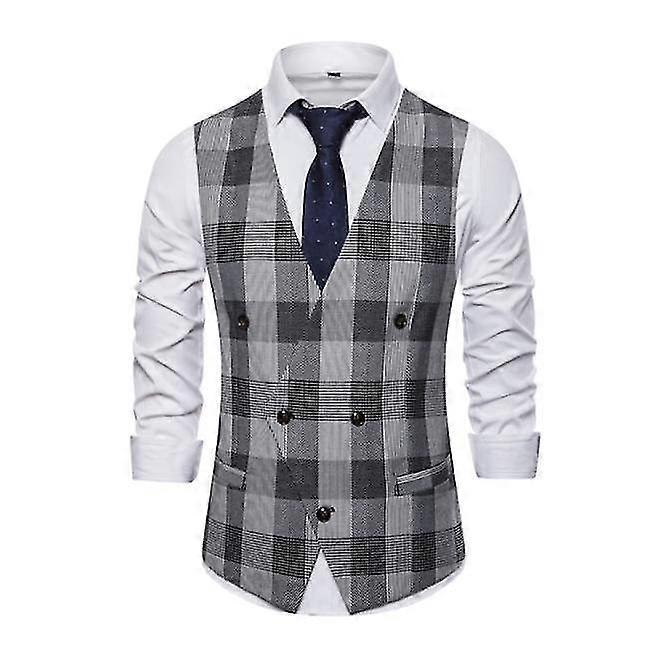 Men's V-neck Irregular Multi-button Casual Suit Vest