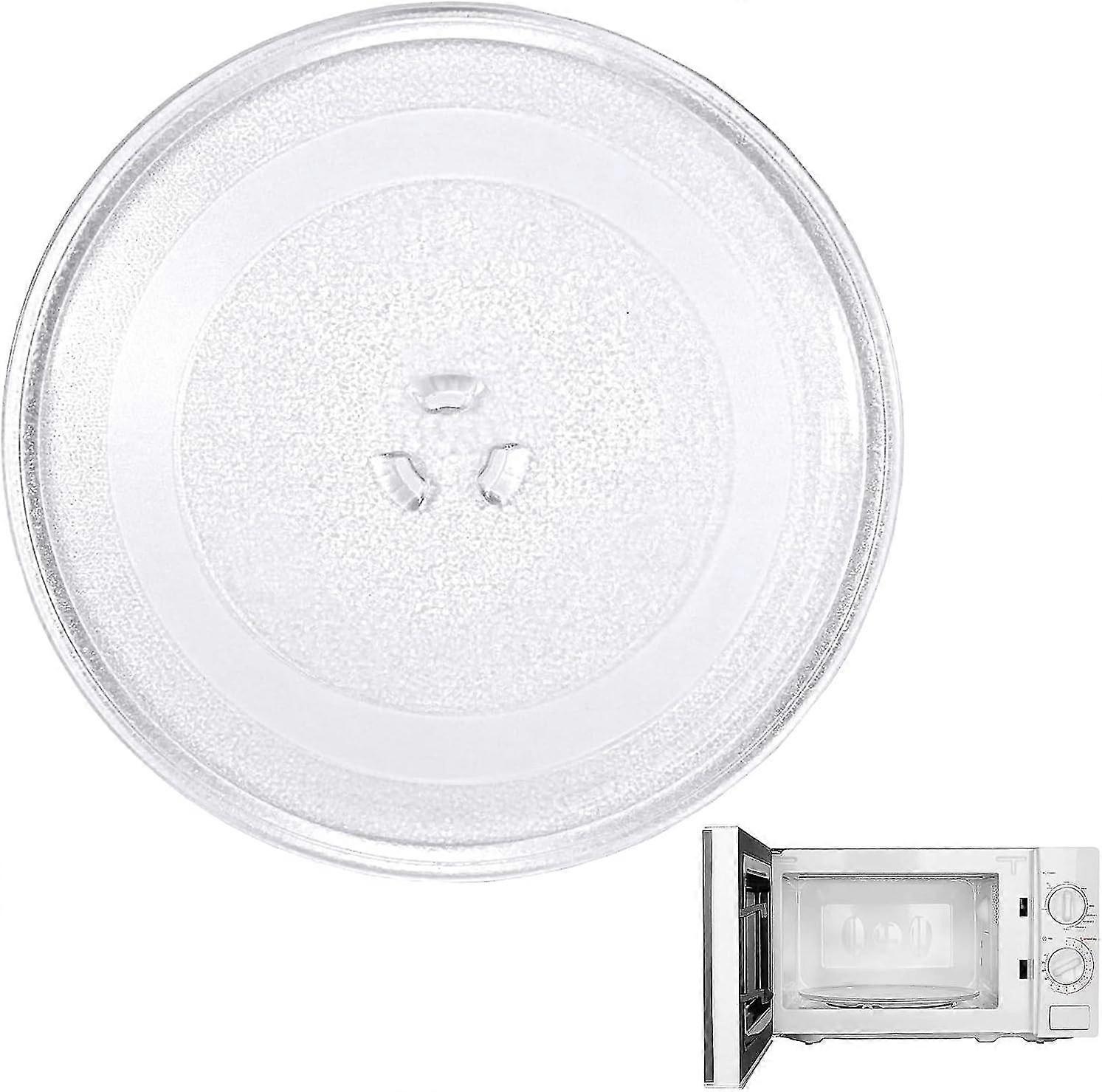 Round glass turntable for universal microwave - 25.5cm, 3 fixings, 25.5cm Microwaves Glass turntable microwave plateSEMAket