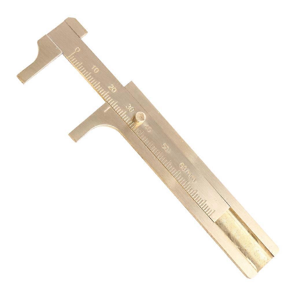 Vernier Caliper Sliding Gauge Caliper 0-80mm Copper Ruler for Measuring Gemstone