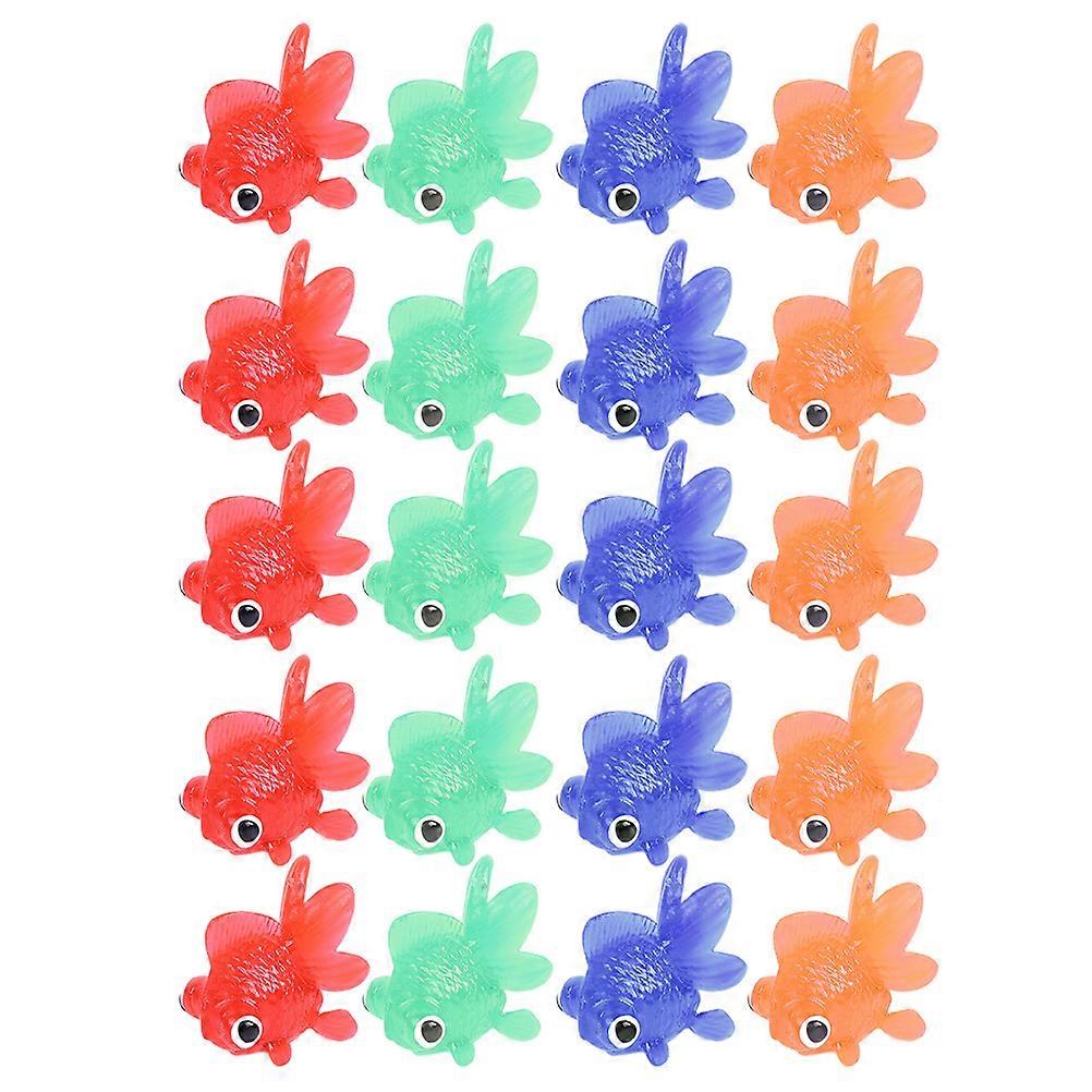 20Pcs Simulation Goldfish Models Lifelike Aquarium Ornaments Educational Props