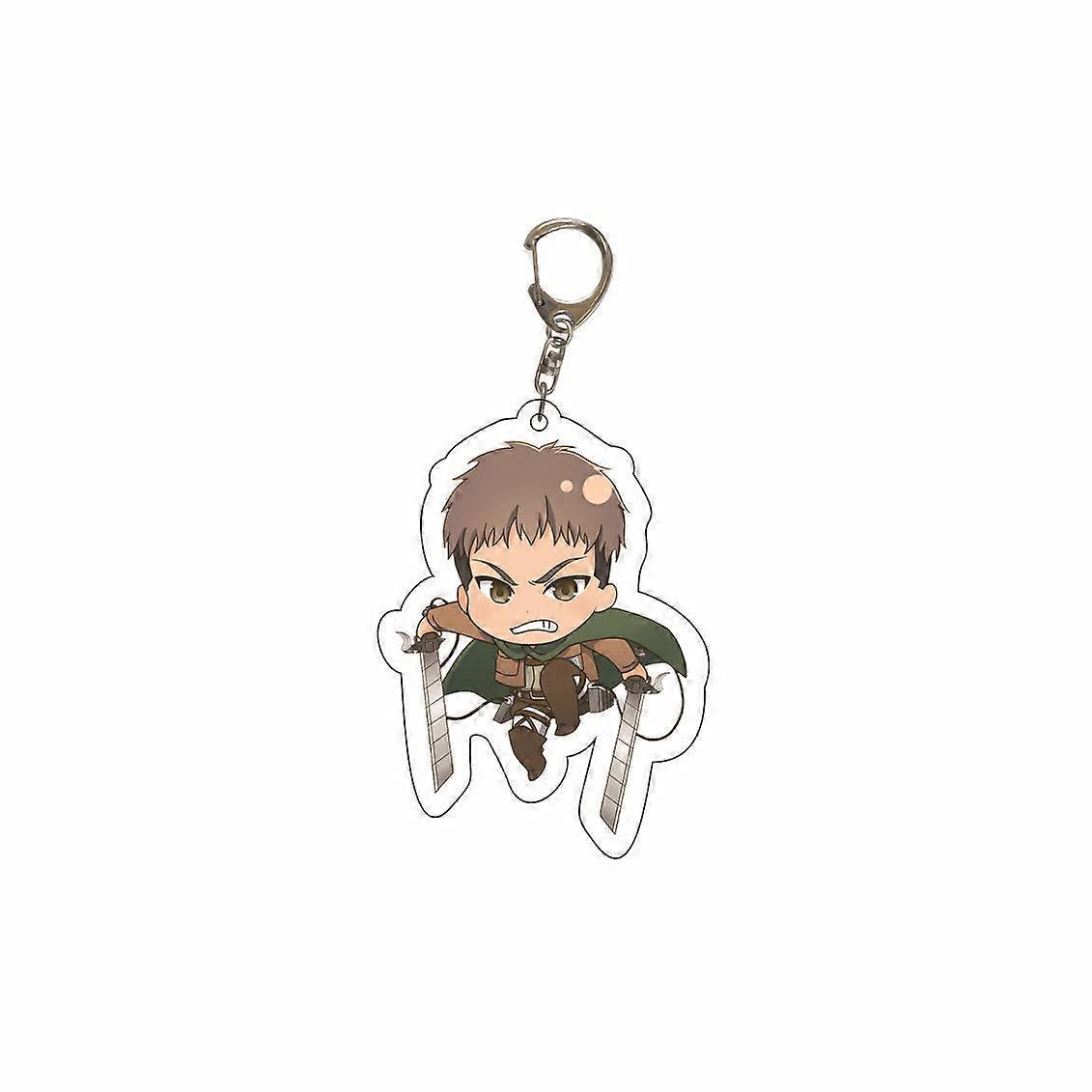 1pc Anime Attack on Titan Q Version Acrylic Keychain Cartoon Print Anime Character Pendant Keychain Cosplay Jewelry Friend Gift #14