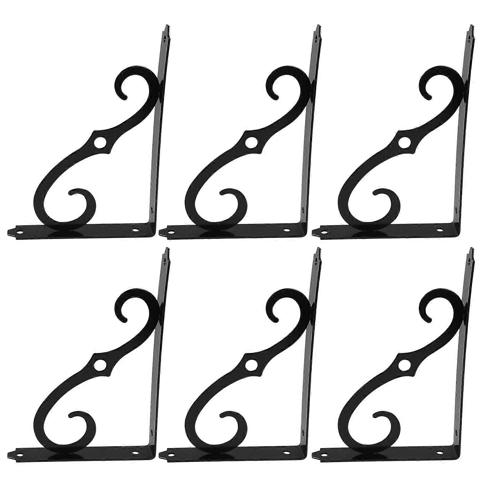 6Pcs Household Shelf Bracket Shelf Support Angled Bracket Triangle Shelf Bracket Holder