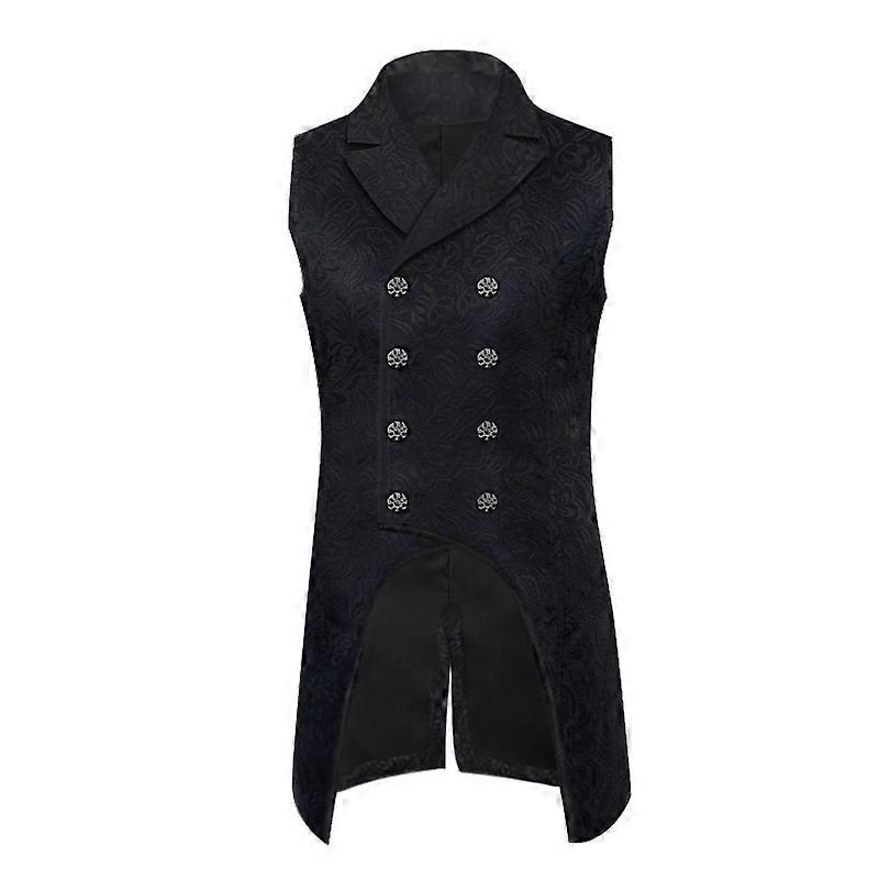 Mens Steampunk Vintage Jacket Victorian Frock Coat Uniform Halloween Costumes