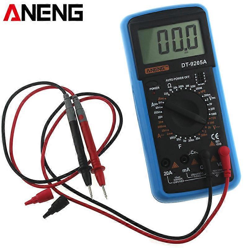 ANENG DT9205A LCD Digital Multimeter Backlight AC/DC Temperature Ammeter Voltmeter Voltage Current Ohm Tester Meter Multimetro