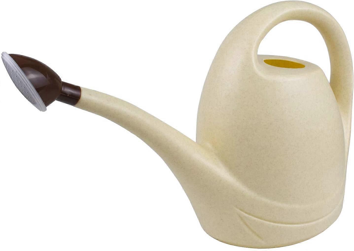Plastic Watering Can, 0.92 Gallon- Beige