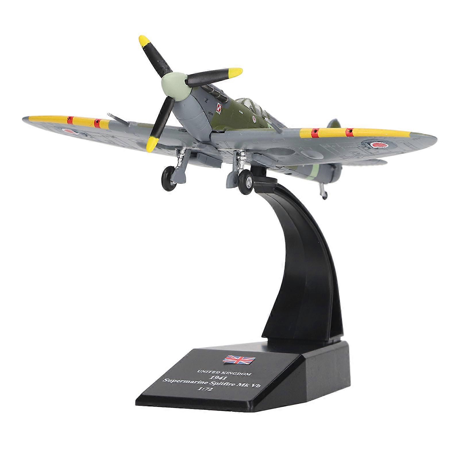 1: 72 Scale Fighter Model Alloy Vintage Simulate Fighter Model with Stand for Kids Collection