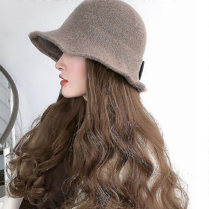 Hat Wig Bucket Hat Curly Hair Synthetic Hat Wig Female Autumn And - Main Image