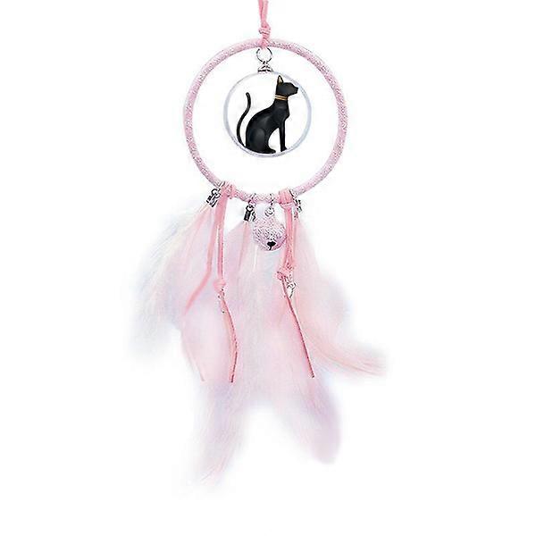 Ancient Egypt  Black Cat Pattern Dream Catcher Small Bell Bedroom Decor