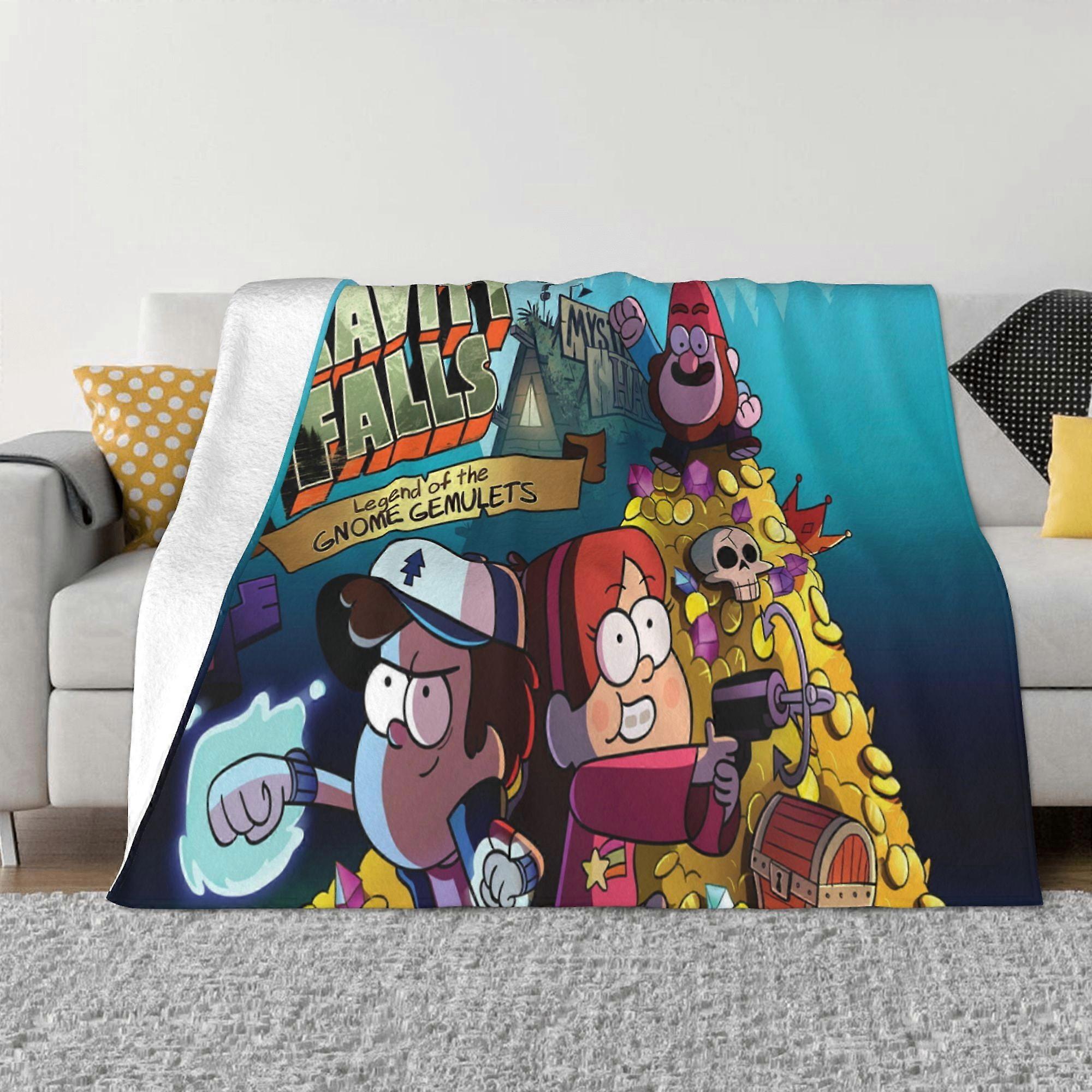 Gravity Falls Fleece Blanket Super Soft Cozy Throw Blanket , Lightweight Fuzzy Comfy Flannel Blanket Warm Plush Throw Blankets For Couch, Sofa, Bed xM