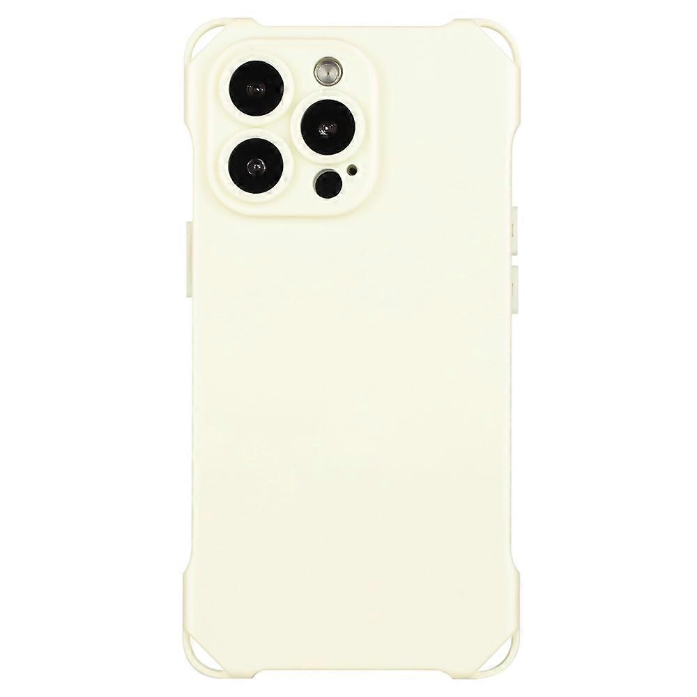 For iPhone 16 Pro Max TPU Case Four Corner Drop-proof Back Cover - Beige