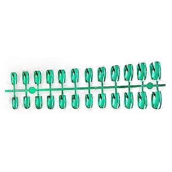 24 piezas de clavo postizo corto colorido de color sólido chapado en clavo clavo seguro material regalo UV-11