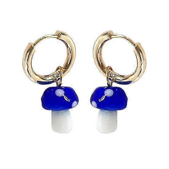 1 Pair Women Earrings Smooth Surface Decorative Durable Anti-deformed Sweet Vivid Mushroom Shape