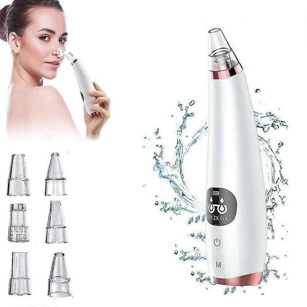 Blahead Remover Vacuum, Electric Pore Vacuum Blahead Extractor Removal Tool Pore Cleaner With 6 Replable Heads 3 Modes Adjustable Suction And P