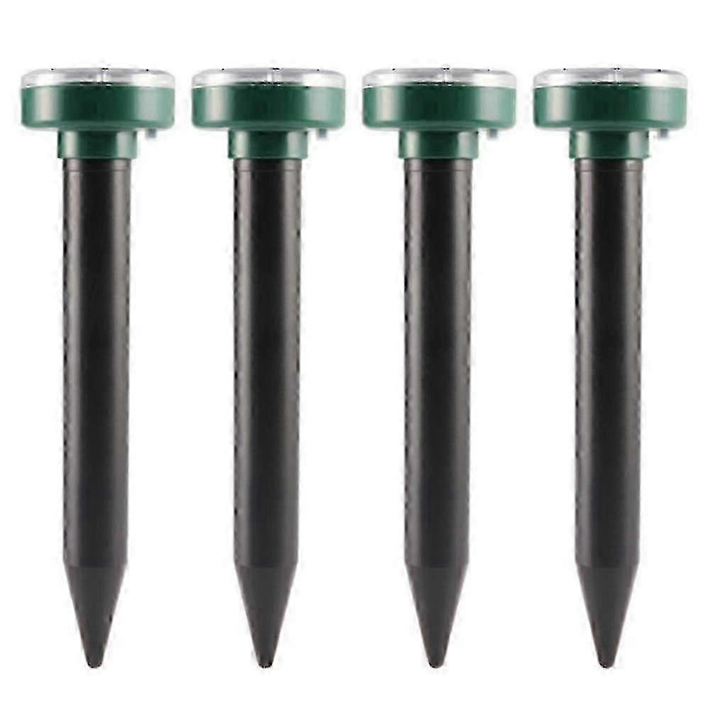 4pcs Solar Power Ultrasonic Repellent Mice Gopher Mole Pest Snake Repeller