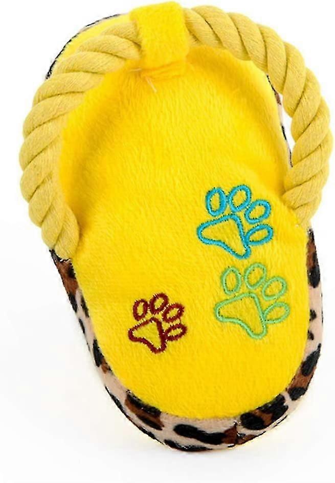 Dog Squeaky Toys, Soft Plush Slipper Shape Dog Chew Toy For Teeth Cleaning