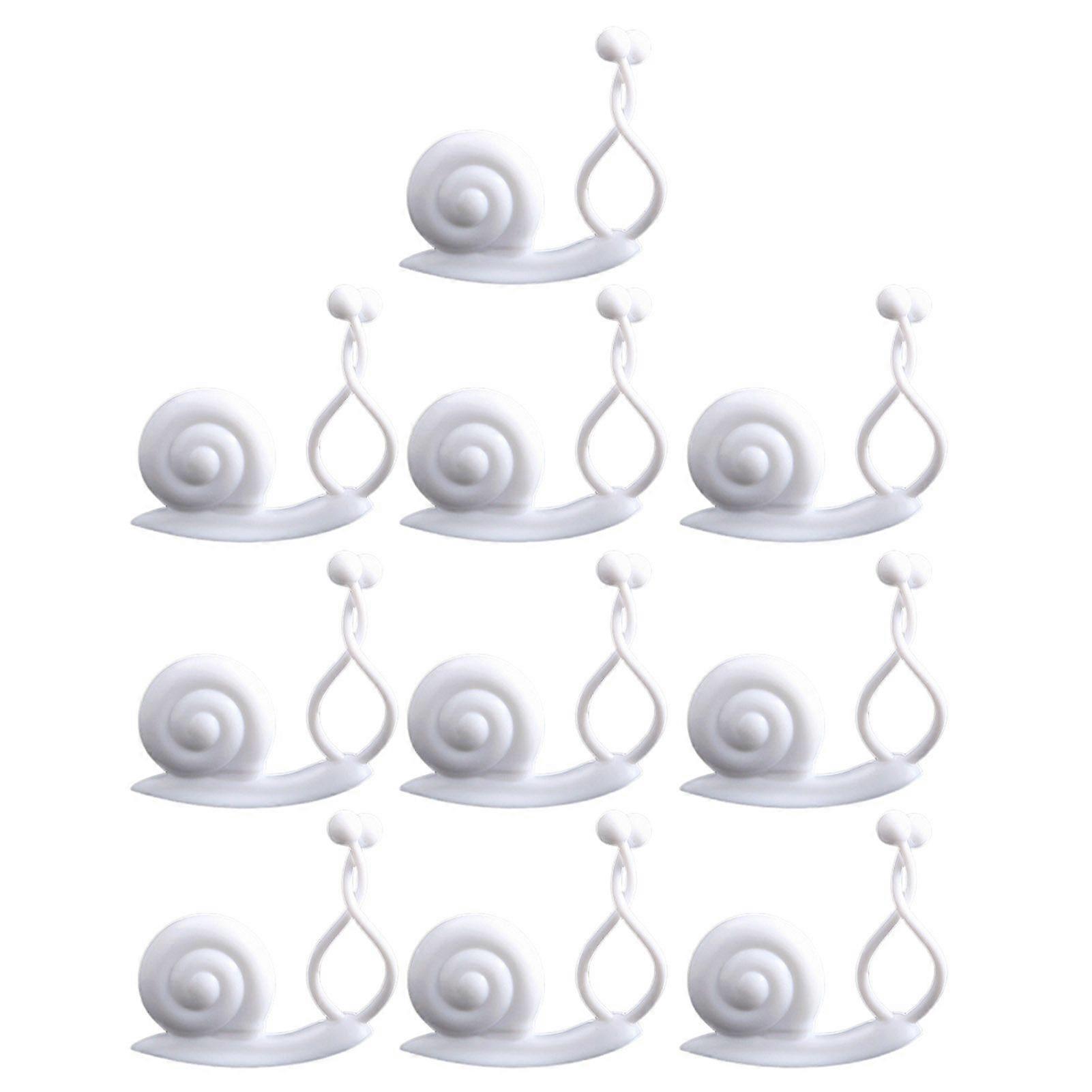 10 Pcs Plant Stem Holder Wall Mount Self-Adhesive Snail Shape Vine Fixing Clip Reusable Wall Climbing Plant Branch Fixer for Balcony Garden