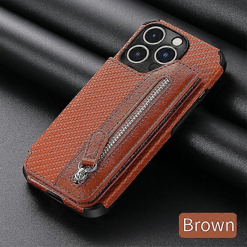 Zipper Wallet Phone Case For Iphone 15 13 12 Mini 14 11 Pro Xs Max Xr X 7 8 Plus Se 2 3 Credit Card Holder Stand Leather Cover