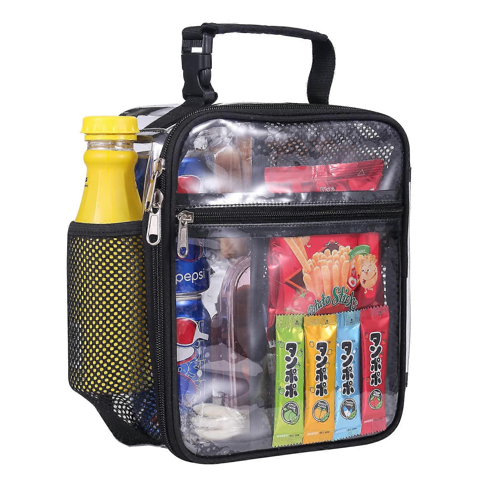 Stadium Approved Clear Lunch Bag for Work, School, Picnic - Reusable Clear Tote for Security Check (Small)