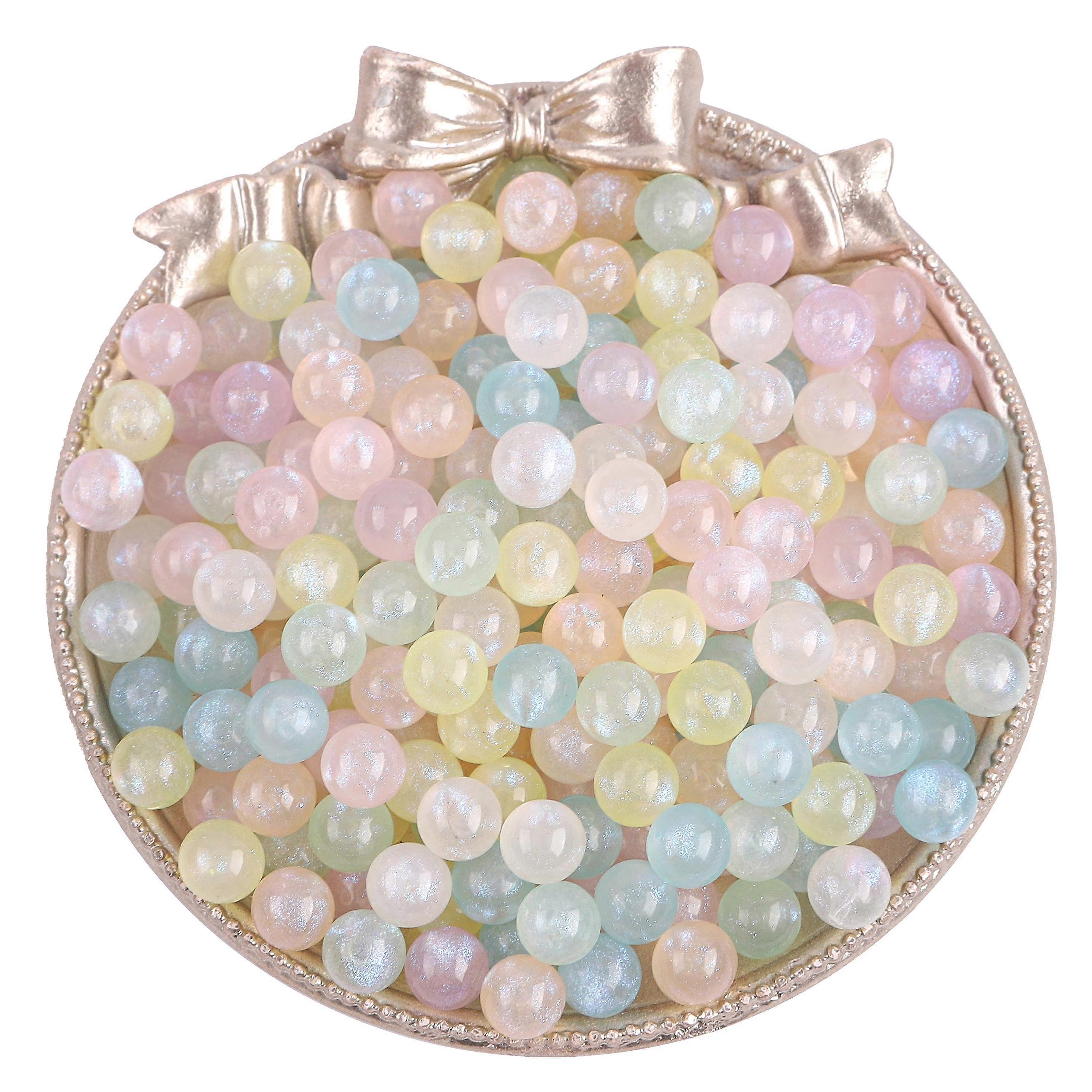 66-160Pcs Acrylic Eyeless Mermaid Ball Beads For DIY Necklace Bracelet Earrings Jewelry Making Craft Accessories