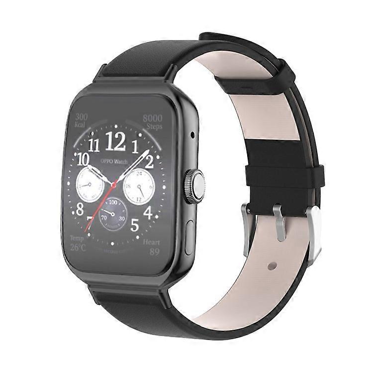 Compatible For Oppo Watch 3 Pro Solid Color Adjustable Leather Wrist Strap Replacement Watch Band