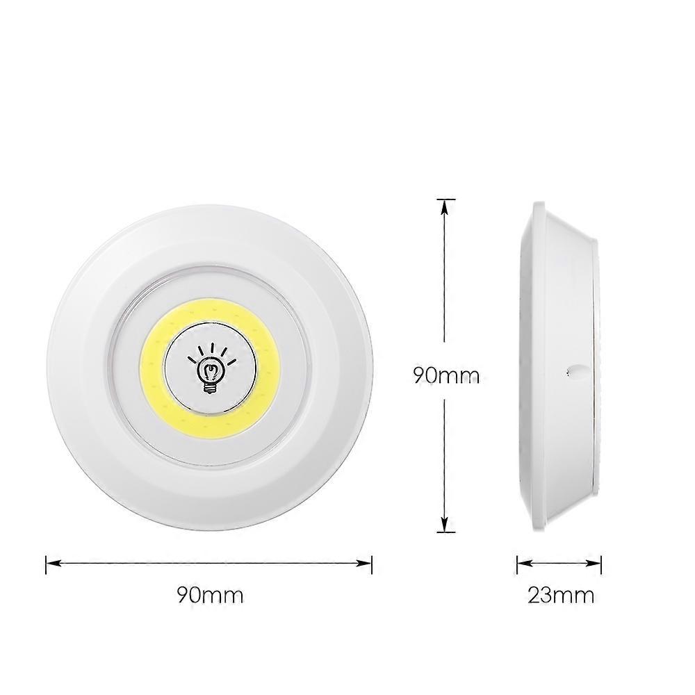 4.5v 1W COB LED Puck Light 3 Pack with Remote Controller Brightness Adjustable Wireless Dimmable Tou