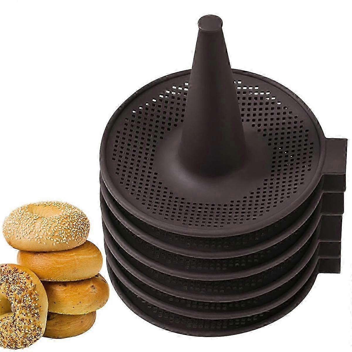 Silicone Molds,Donut Mold for Baking,Donut Pans Set,6 Pieces Pastry Molds for Bagel and Doug Hnut C