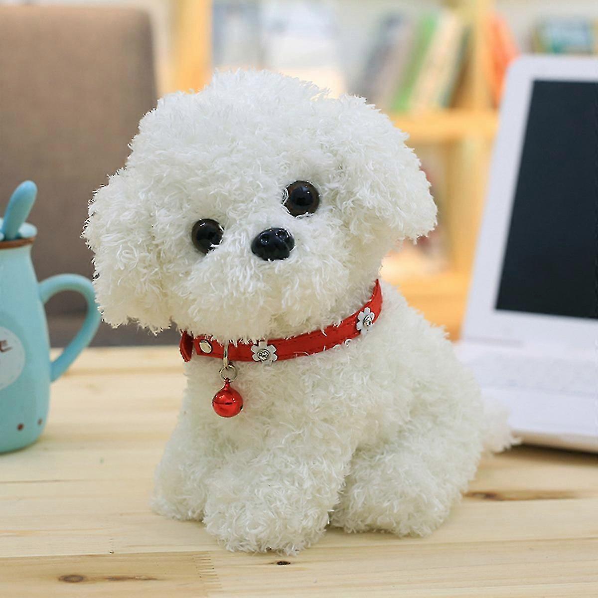 12IN Simulation Teddy Dog Plush Toy Plush Stuffed Animal Portable Eye Catching Plush Dog Doll