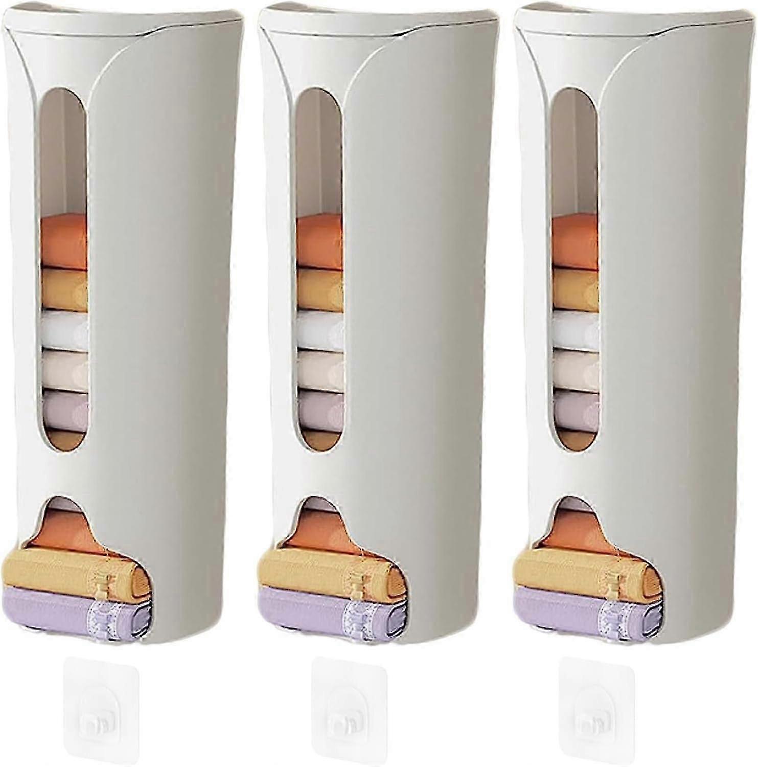 3 قطع سراويل داخلية خالية من الثقب منظم ملابس داخلية منظم صندوق تخزين متعدد الوظائف مثبت على الحائط جوارب سراويل داخلية صندوق تخزين