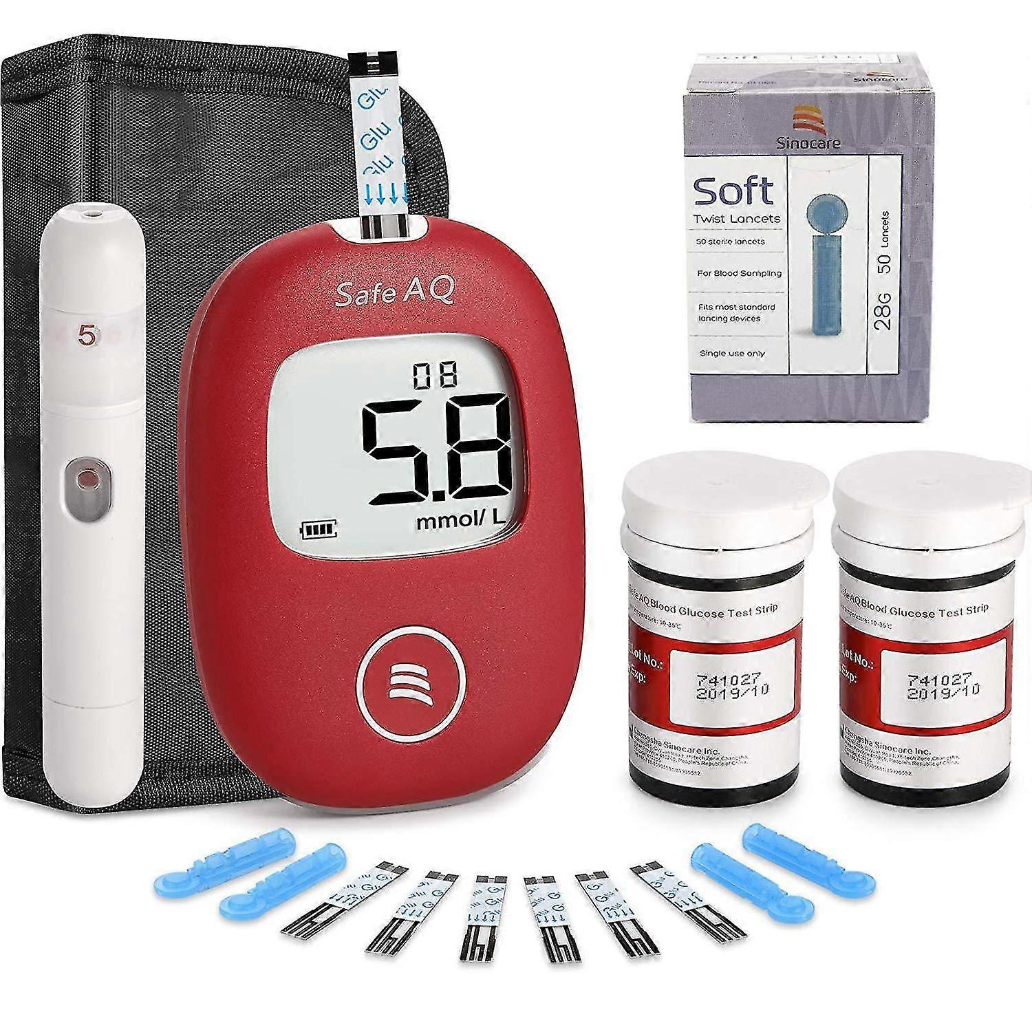 SINOCARE SAFE AQ SMART血糖値モニター/マシンコーディングなし、血糖値/糖尿病レベルの測定は、迅速、正確、かつGのreliable_Giftです