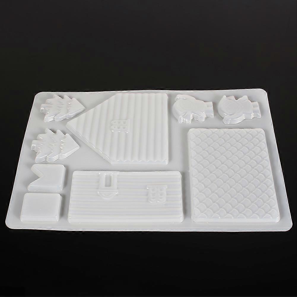 Creative Christmas Gingerbread House Molds - Plastic Bakeware, 3D Baking Mould for Chocolate and Cake Decorating