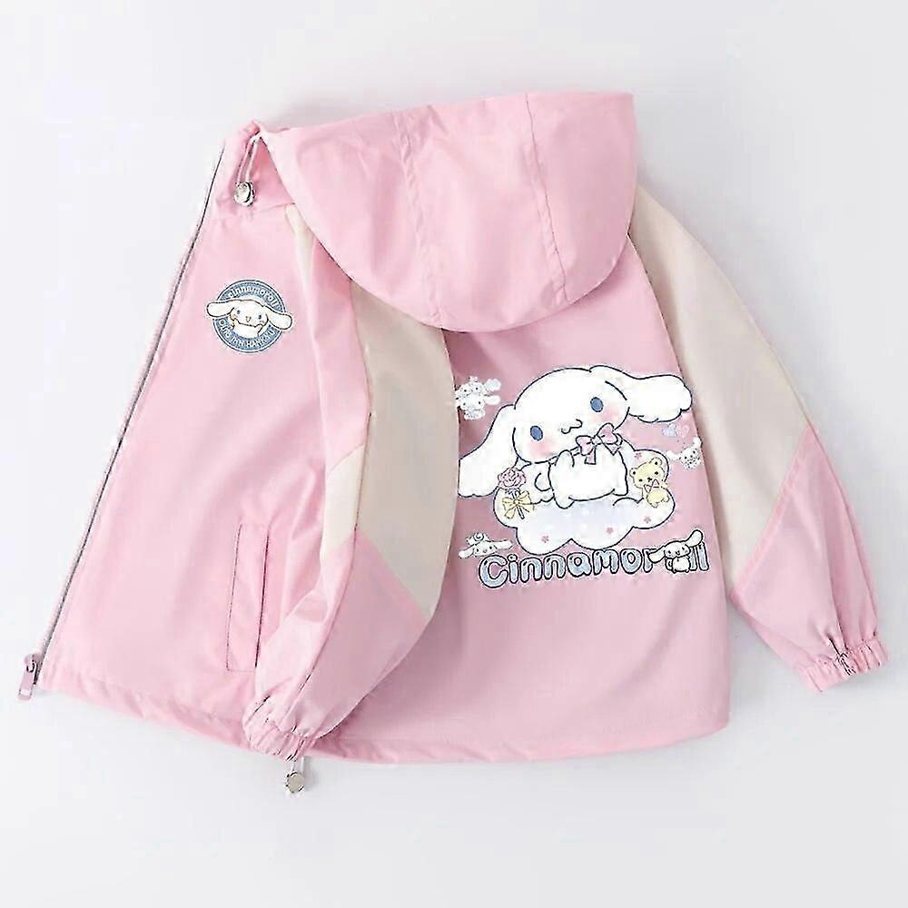 Sanrio Cinnamoroll בנות בנים עם ברדס ז'קט קריקטורה אנימה חמוד רופף קז'ואל אביב סתיו ילדים רוכסן מעיל בגדי ילדים