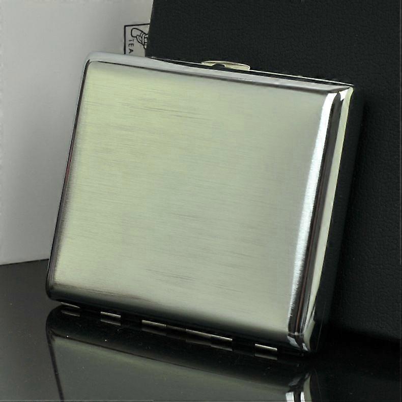 Suncha Cigarette Case 317 Chrome Brushed Ultra-Thin Creative Copper Cigarette Case Automatic 18 Pcs Cigarette Set