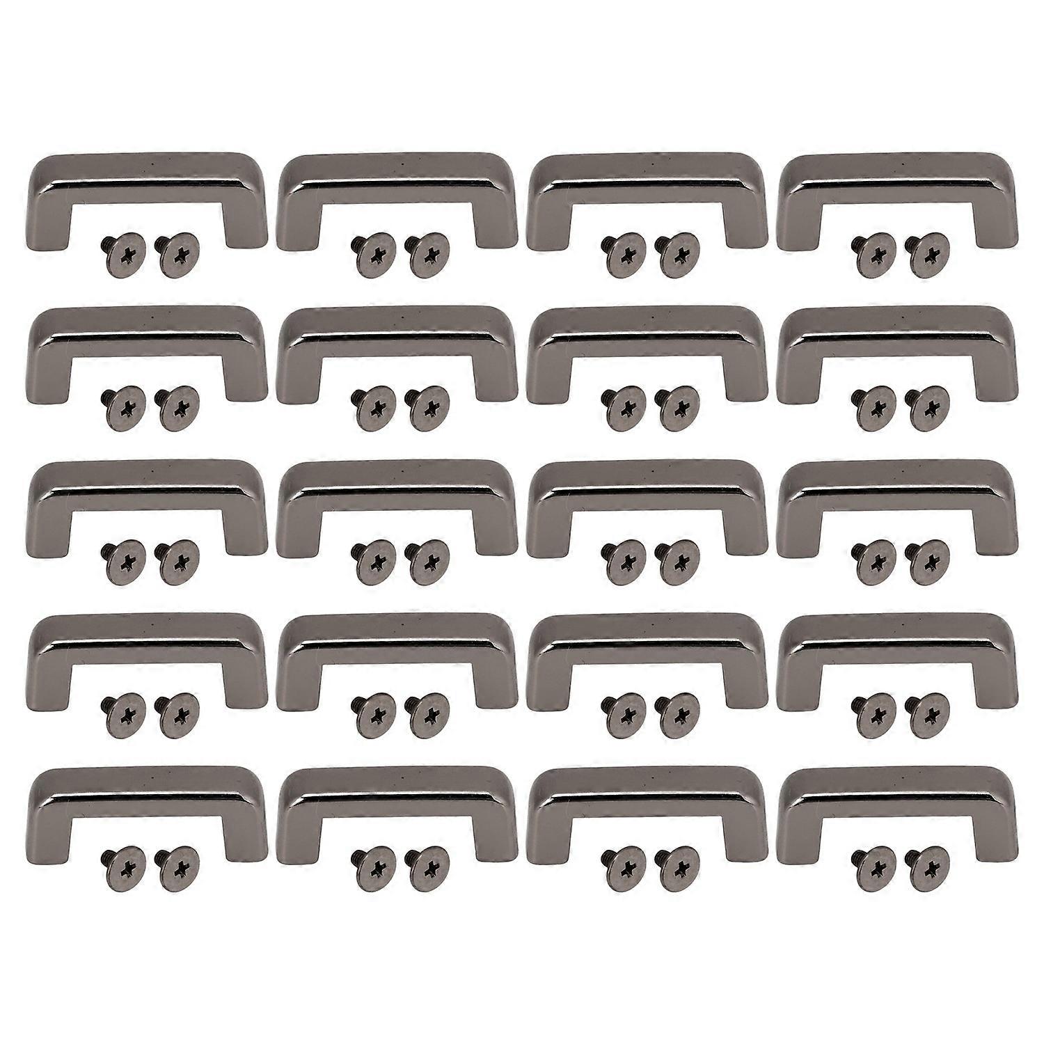 20 Pcs Arch Bridge Buckle 16.5x6x7mm Metal D Ring Connector Buckle with PH Screw for Leather Project