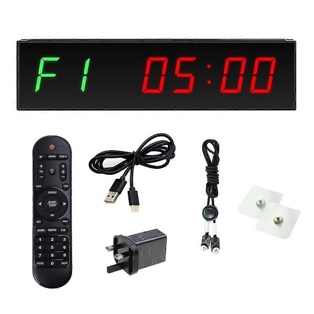 Digital Portable Workout Wall Clock, Count Down/Up Stopwatch Timer for Home Gym