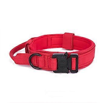 Collar táctico ajustable para perros, collar de entrenamiento de grado militar con hebilla de metal de alta resistencia, mango de entrenamiento para un control seguro, hebilla de liberación rápida