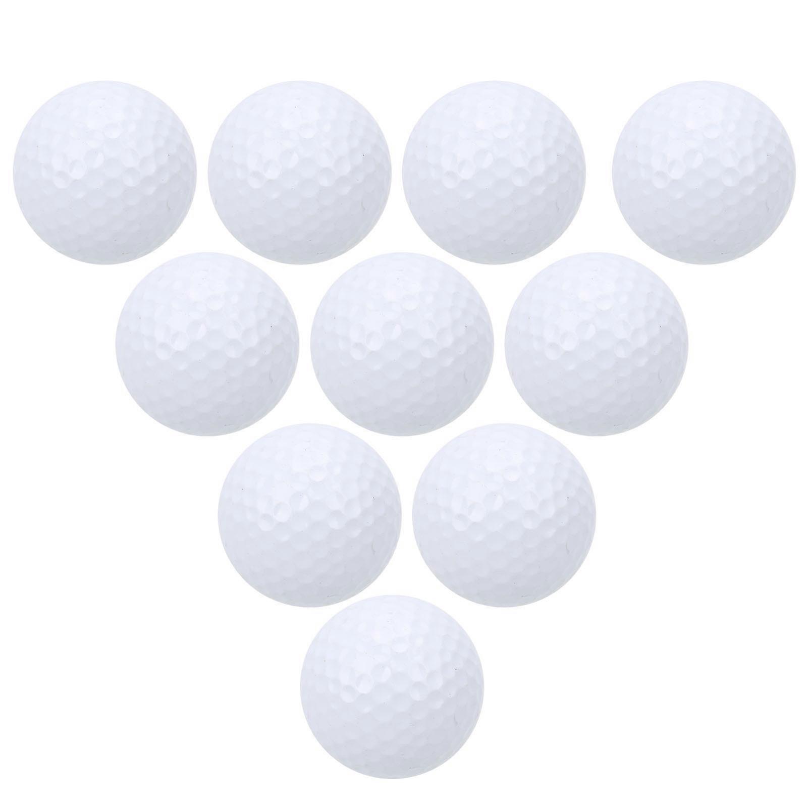 10Pcs Double Layer Golf Practice Balls Soft Putting Training Balls Golf Putting Balls